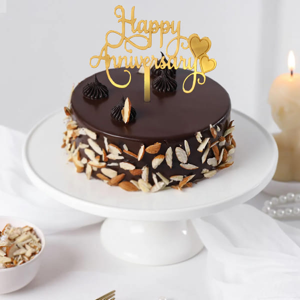 Rich Hazelnut Praline Anniversary Cake