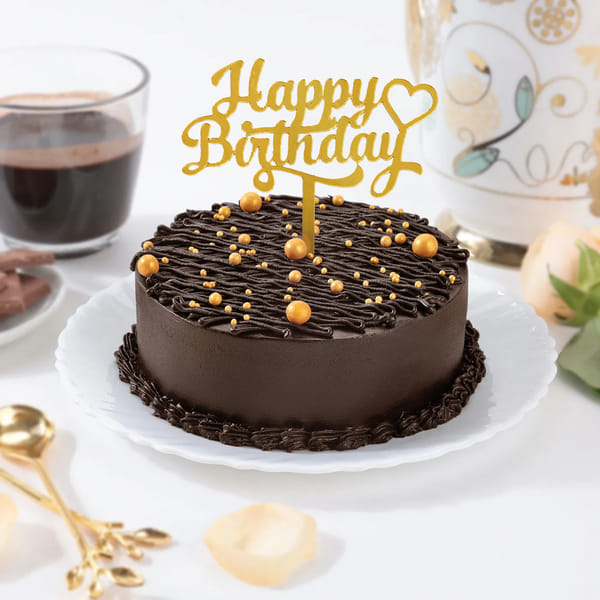 Rich Truffle Ganache Birhday Cake