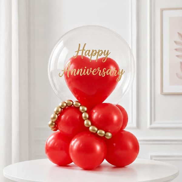 Romantic Anniversary Balloon Arrangement