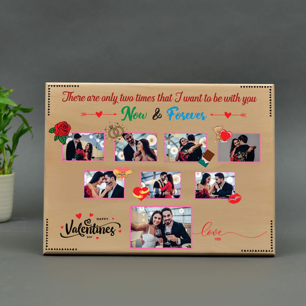 Romantic Valentine Week Special Personalized Wooden Photo Frame