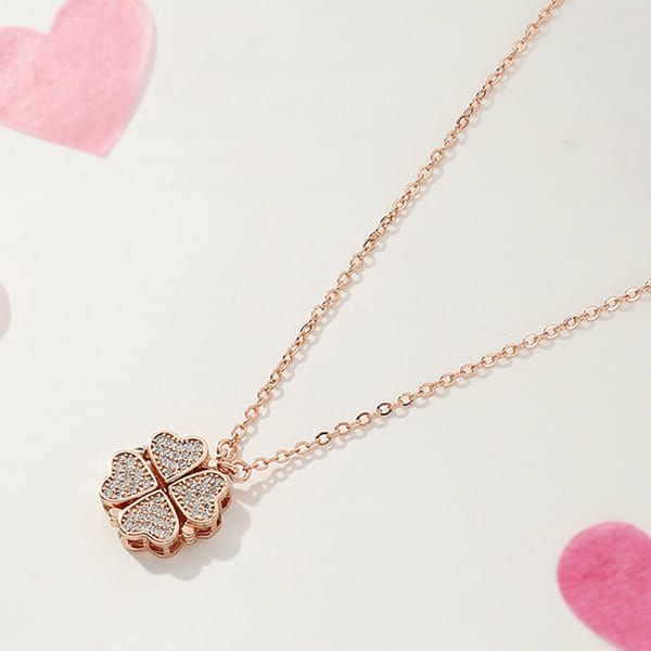 Rose Gold Four-Leaf Clover Pendant