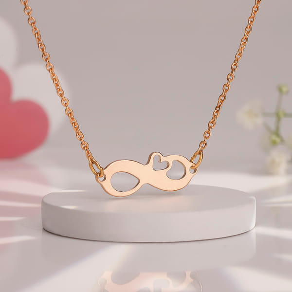 Rose Gold-plated Infinity Pendant Necklace