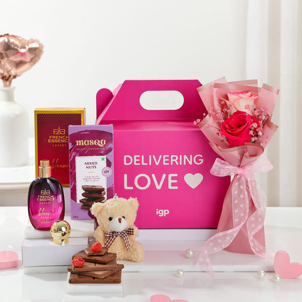 Roses, Perfume & Chocolate Gift Hamper