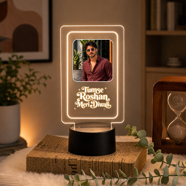 Roshan Meri Diwali Personalized LED Photo Lamp