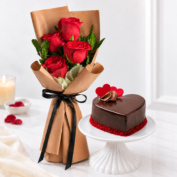 Rosy Chocolate Romance Combo