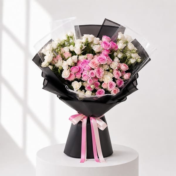 Rosy Contrast Bouquet