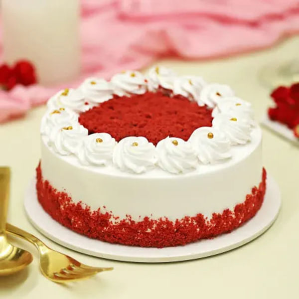 Rosy Red Velvet Cream Cake