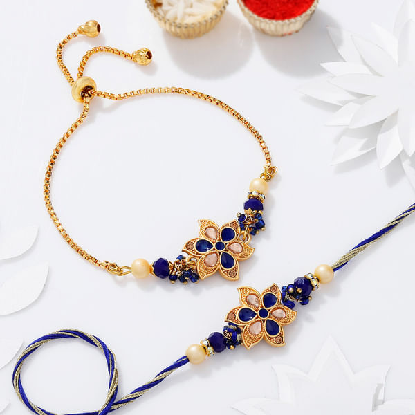 Royal Bloom Meenakari Bhaiya Bhabhi Rakhi