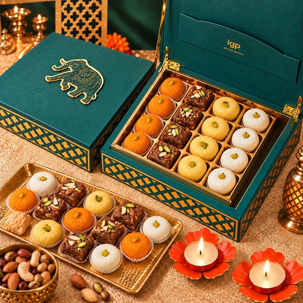 Royal Jade Diwali Mithai Box