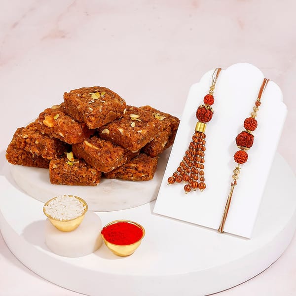Rudraksh Bhaiya Bhabhi Rakhi Hamper