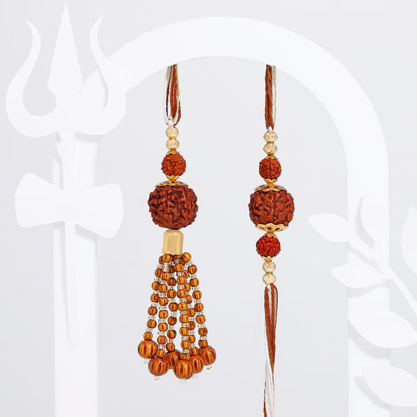 Sacred Rudraksh Bhaiya Bhabhi Rakhi