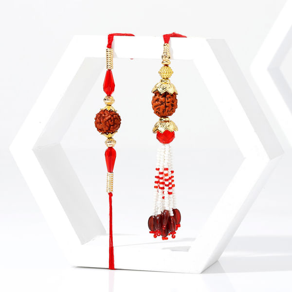 Sacred Rudraksh Bhaiya Bhabhi Rakhi