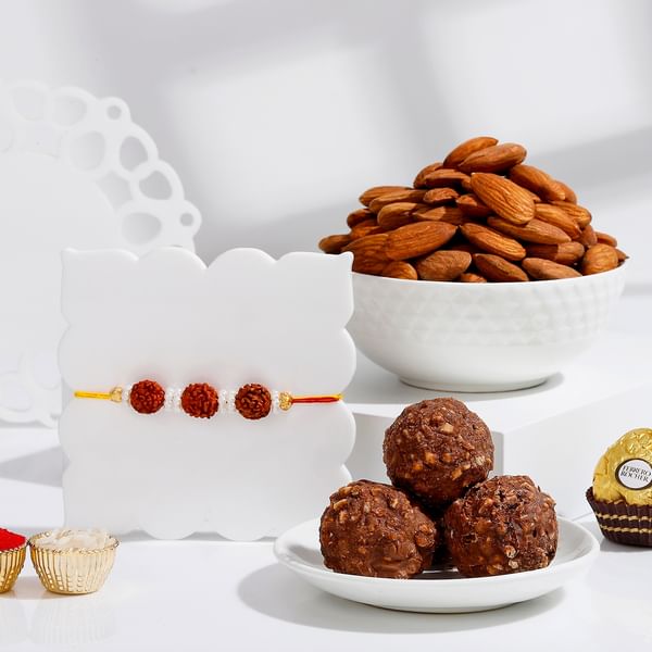 Sacred Rudraksha Rakhi Hamper