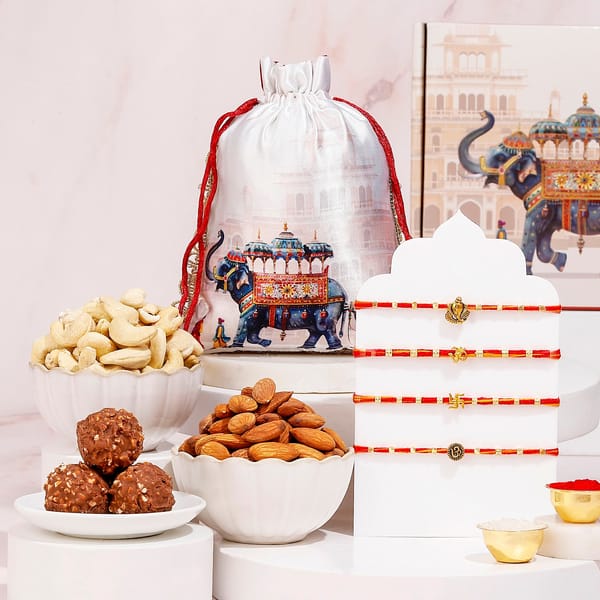 Sacred Symbols Rakhi Gift Hamper
