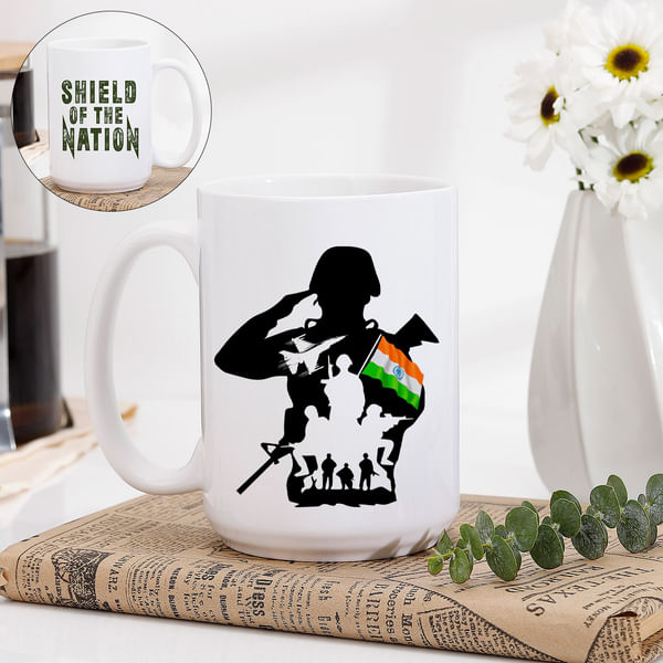 Salute To The Brave Ceramic Mug