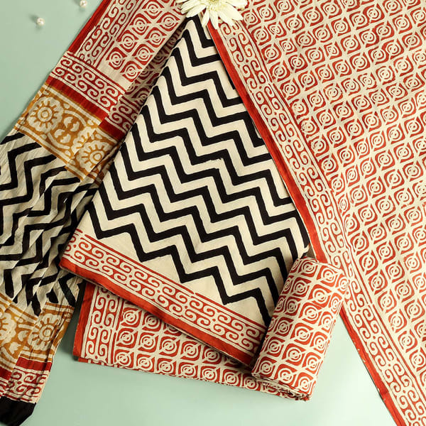 Sanganeri Cotton Block Print Suit Set