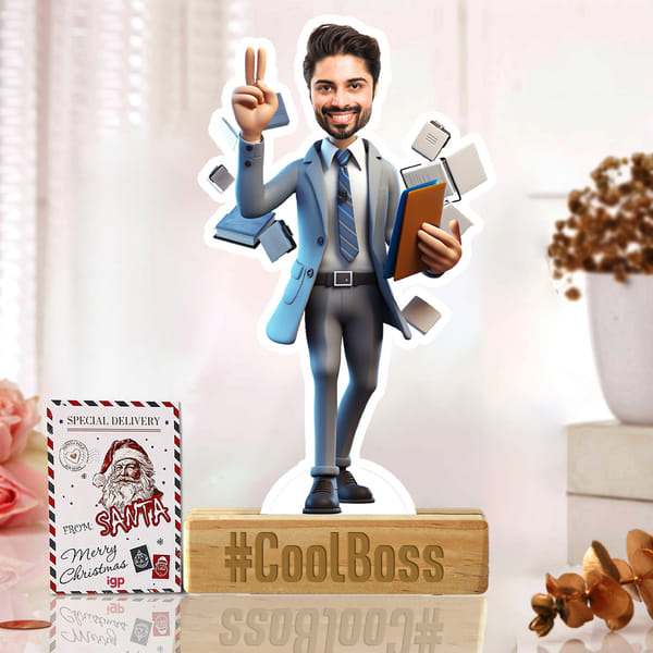 Santa's Favourite Personalized Cool Boss Caricature