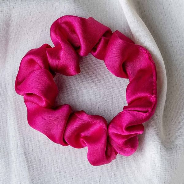 Satin Scrunchie - Hot Pink