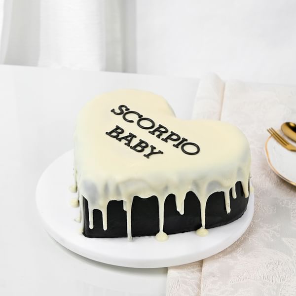 Scorpio Baby Birthday Heart Cake (600 Gm)