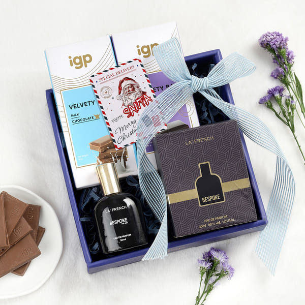 Secret Santa Luxe Perfume and Chocolate Gift Hamper