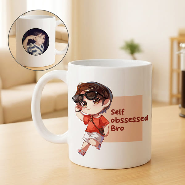 Self Obsessed Bro Personalized Mug for Brother