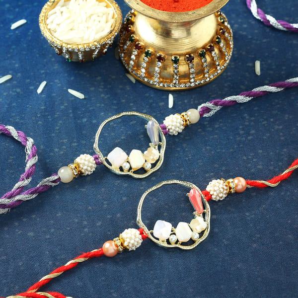 Semi Precious Stone Rakhi (Set of 2)