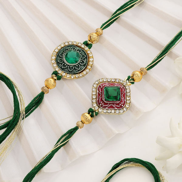 Semi- Precious Stone Rakhi (Set of 2)