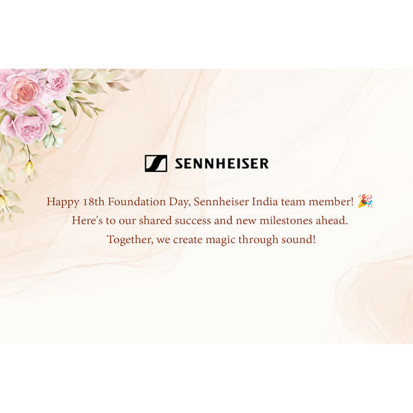 Sennheiser Electronics India - Greeting card - Handels