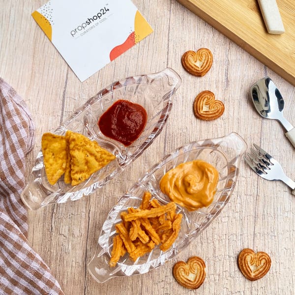 Serving Bowls - Textured - Glass - Set Of 2