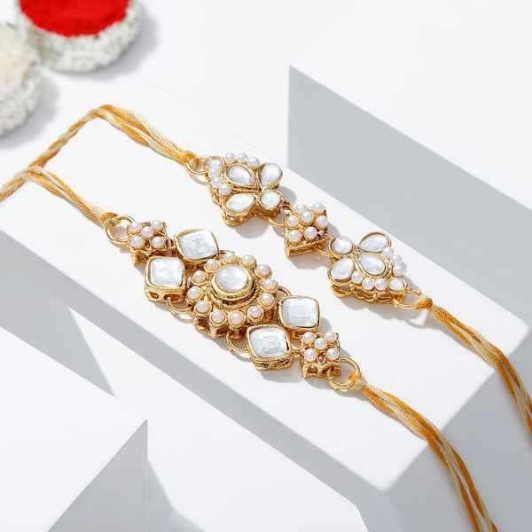 Set of 2 Kundan At Its Best Rakhis