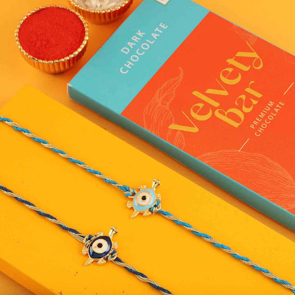 Set Of 2 Lucky Rakhi Hamper