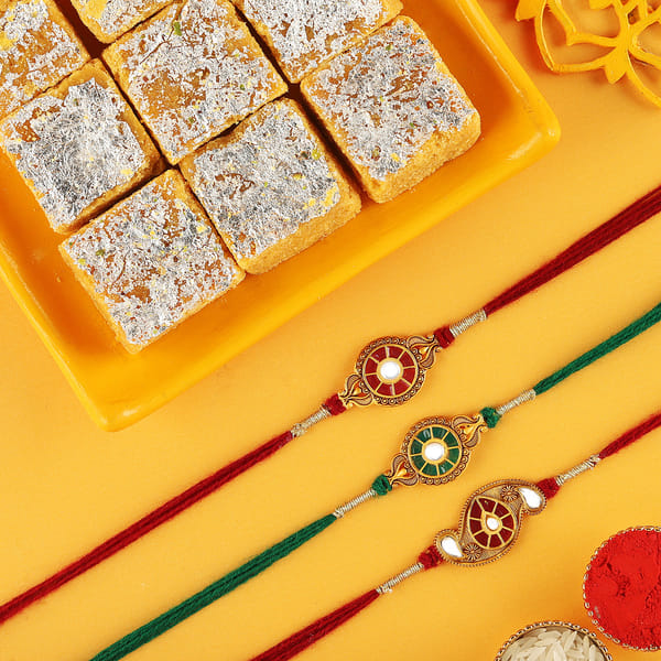 Set of 3 Customary Rakhi Hamper
