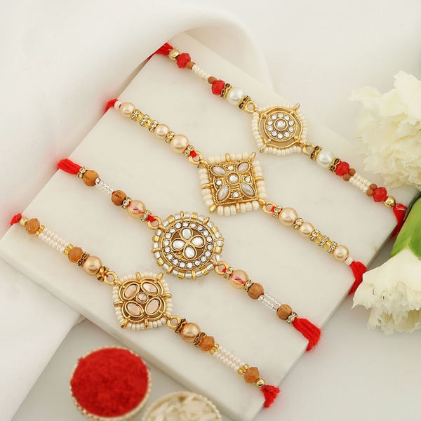 Set of 4 True to Tradition Pearl Rakhis