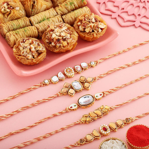 Set of 5 Bros Like No Other Rakhi Hamper