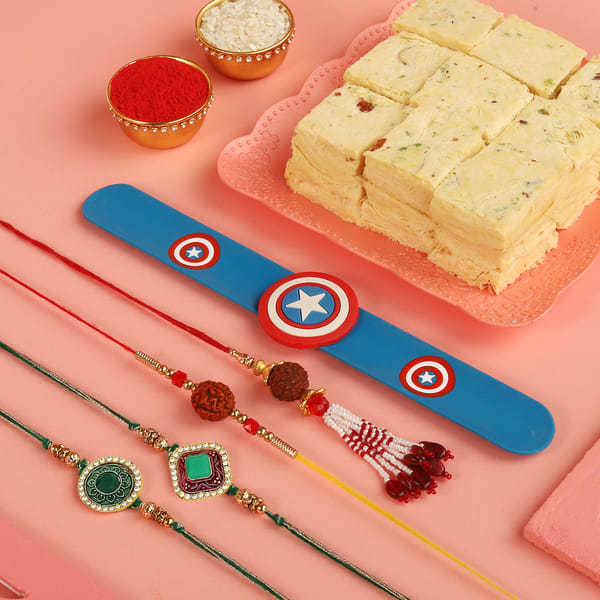 Set of 5 Family Indulgence Rakhi Hamper