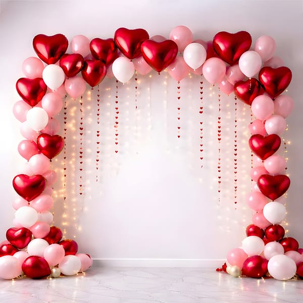 Shades Of Heart Valentines Day Balloon Decor