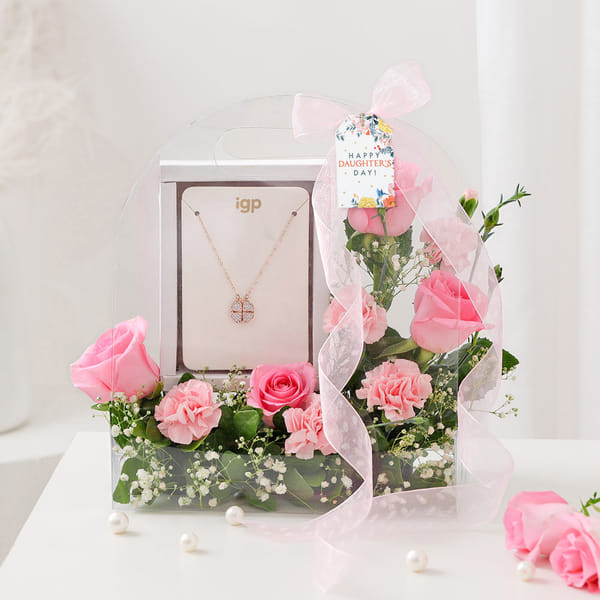Shimmering Floral Charm Daughters Day Combo