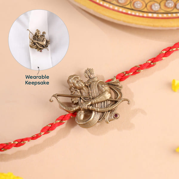 Shree Ram Archer Convertible Button Cover Rakhi