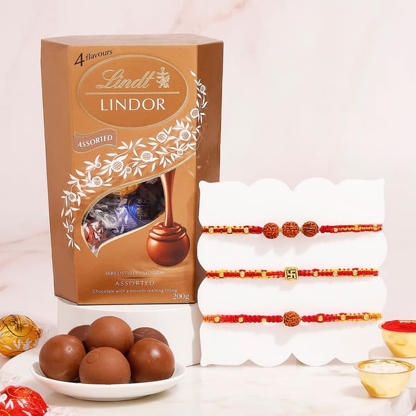 Shubh Rakhi Trio with Lindt Lindor