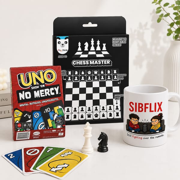 Sibflix Mug with Games Gift for Rakhi