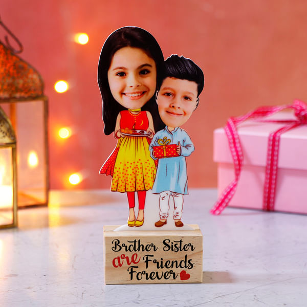 Siblings Are Friends Forever Personalized Caricature