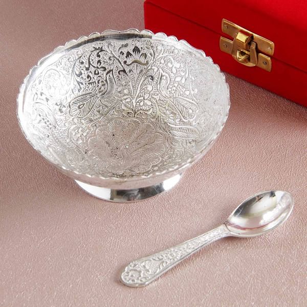 Silver Plated Bowl and Spoon