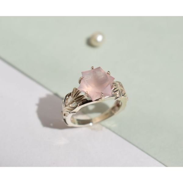 Silver Ring - Rose Quartz - Single Piece