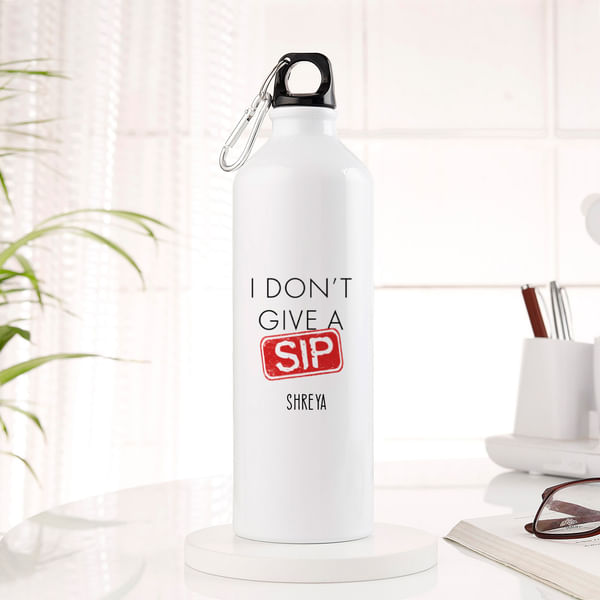 Sipper Bottle - Personalized - I Don't Give A Sip