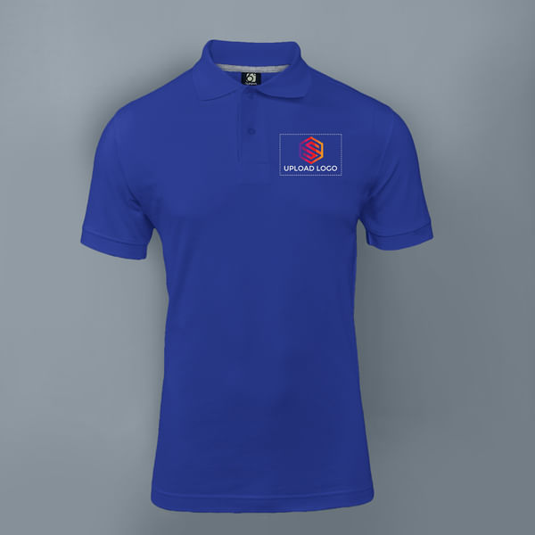 Six Degrees Cotton Polo T-shirt for Men (Royal Blue)