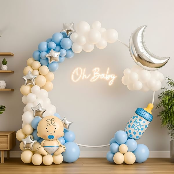 Sky-Themed Oh Baby Decoration for Baby Shower