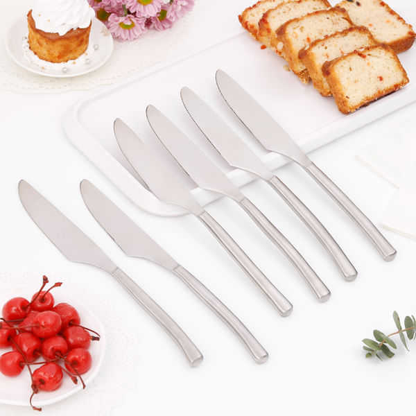 Sleek Silver Table Knife - Set Of 6