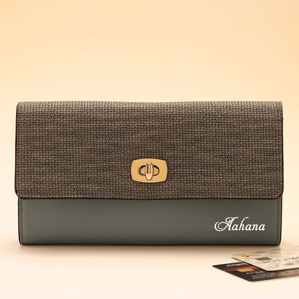 Smart Personalized Wallet For Women - Grey
