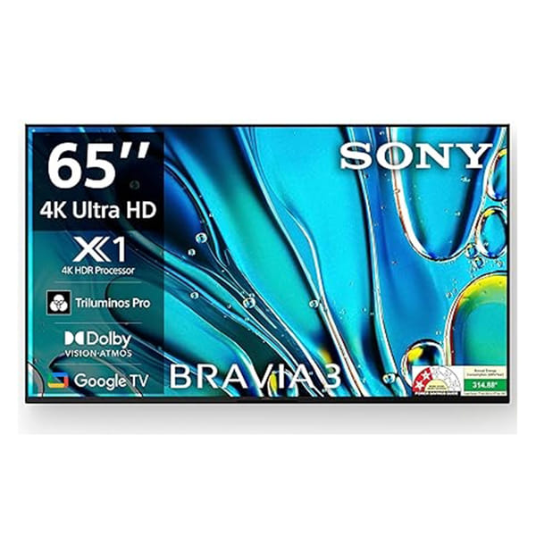 Sony BRAVIA 3 Series 164 cm (65 inches) 4K Ultra HD AI Smart LED Google TV