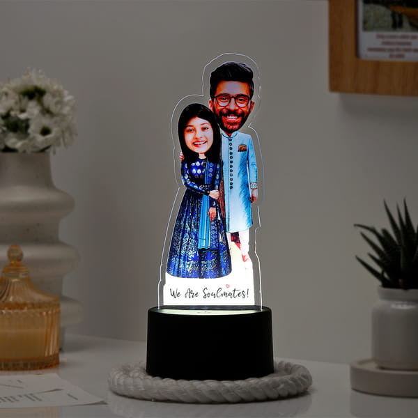 Soulmates Personalized LED Caricature